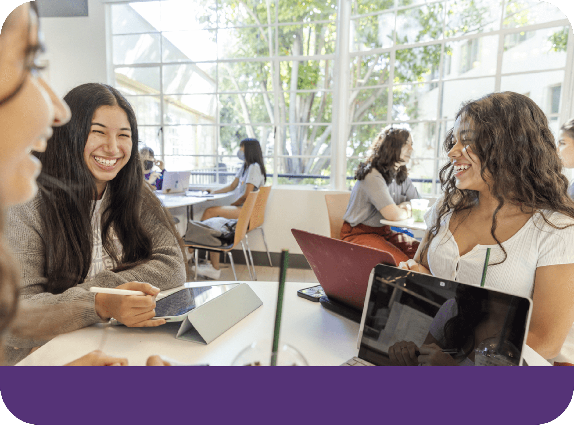 Students studying together.